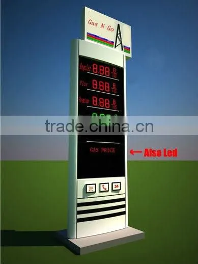 Waterproof led gas station price display signs