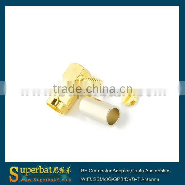 RG58 SMA Plug Right Angle Connector Reverse Polarity