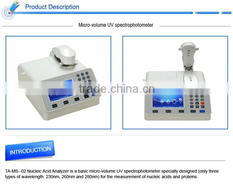 Easy-to-use Micro-volume UV spectrophotometer