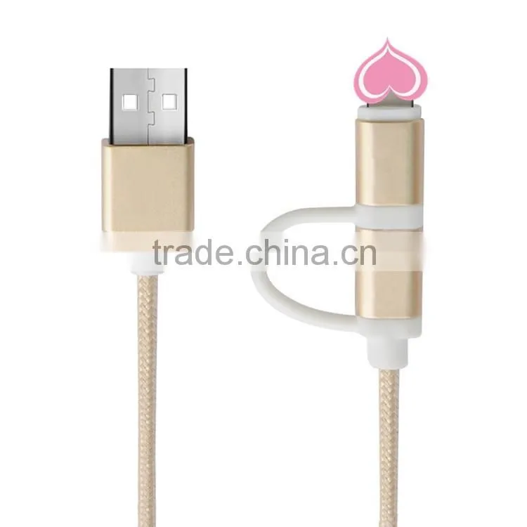 High Quality Aluminum Braided Micro USB Charger MFI Cable Portable USB Charger