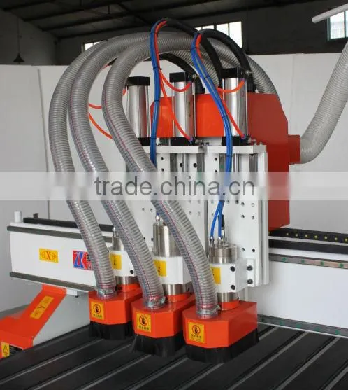 3 Tools 3 Spindles Auto Changer Wood CNC Engraving MacheChanging 3 Spindles With Original NcStudio System Dust Collector ZK-1325