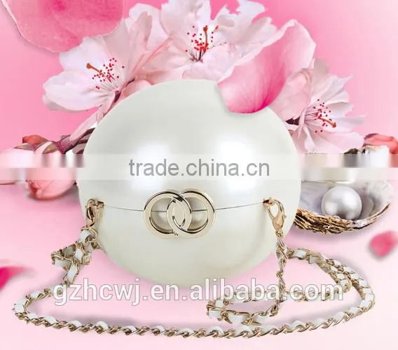 customized pearl ball shaped acrylic evening women's bag