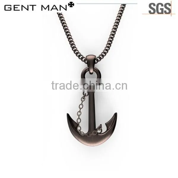 Cheap wholesale simple design custom stainless steel anchor pendant