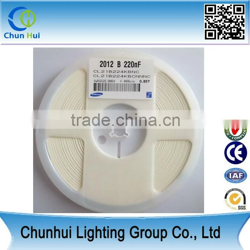 smd ceramic capacitor 1206 X7R 100NF/104K 50V