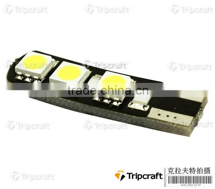 T10 2825 194 168 W5W 6 SMD 5050 Amber LED Car Wedge Tail Side Light