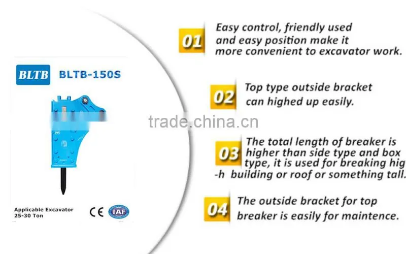 BLTB-150 top quality demoltion breaker hydraulic breaker hydraulic hammer for 25ton excavator