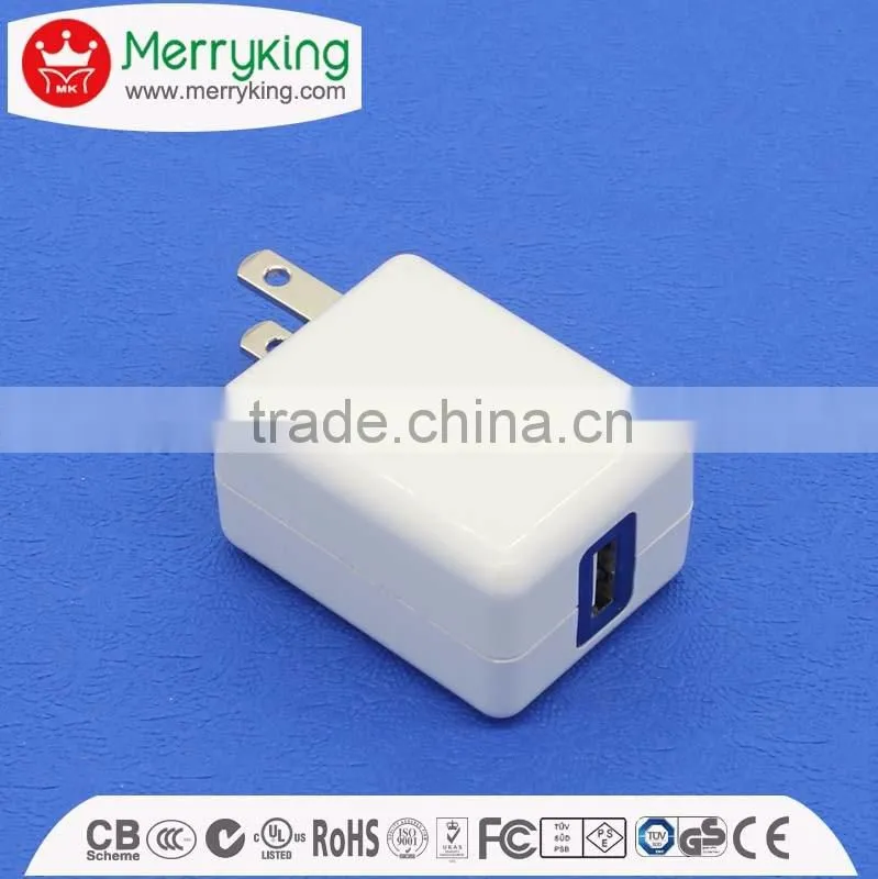 PSE 100V 50HZ DC 5V 500mA or more usb charger JP plug for Japan market