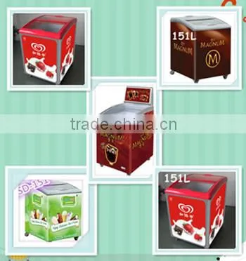 Commercial Ice Cream Chest Display Refrigerator
