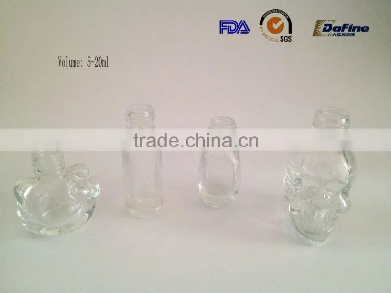 small high flint Nail polish Ball bottle glass bottles 5ml-20ml hot sale
