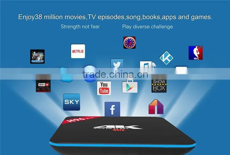 H96 pro Amlogic S912 64bit Octa-core Android 6.0 Smart TV Box with 2GB RAM 16GB ROM and 2.4G/5.8G Wifi Android TV Box