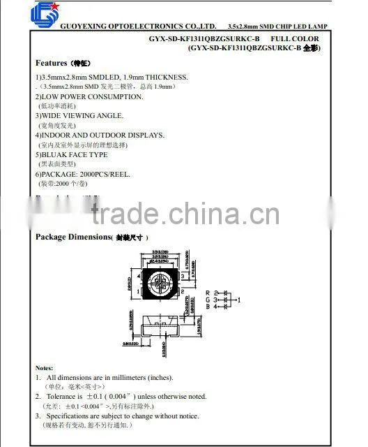 High brightneee Green 3528 smd diode for led lamp