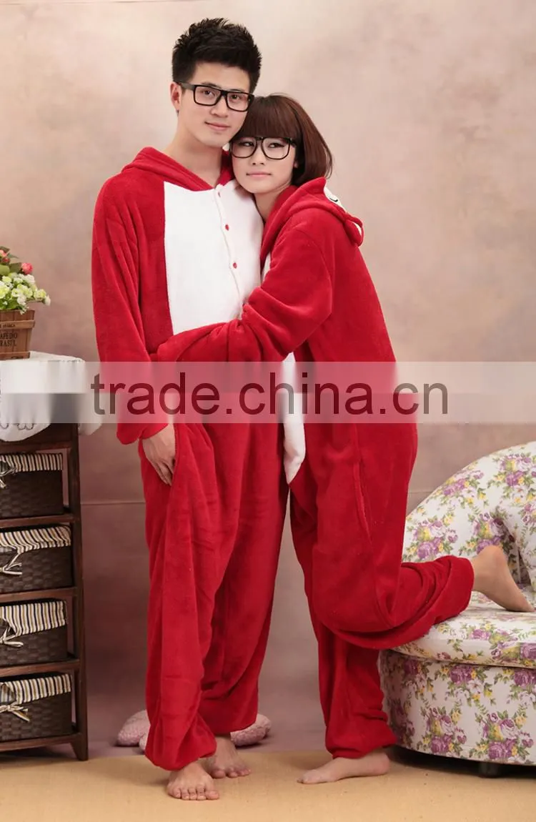 New Red Fox Ali Adult Animal Winter Fleece Onesie KK851