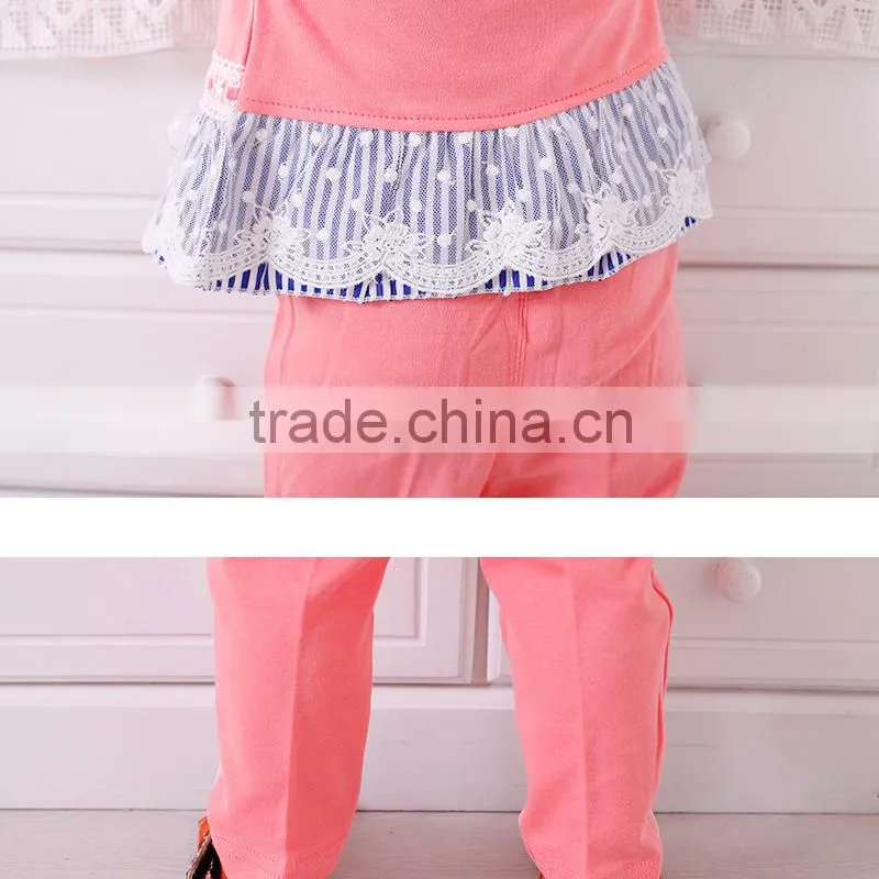 baby girls fall suit long sleeve new design with appliqued