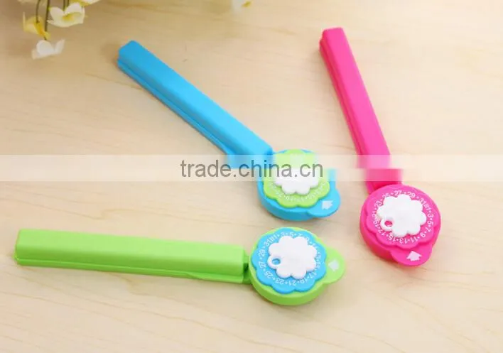 Plastic Bread Bag Clip,Flower Head With Date seal Clip