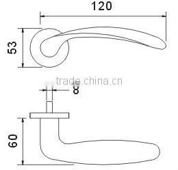 HS023 Stainless steel casting handle/door handle/door accessory hardware