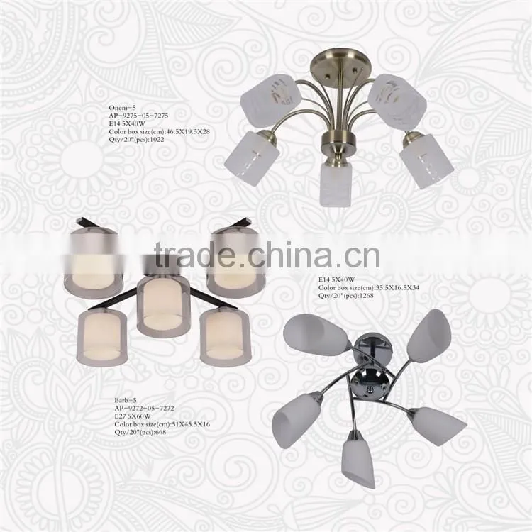 Energy saving big lamp shade hotel lobby pendent light fixture