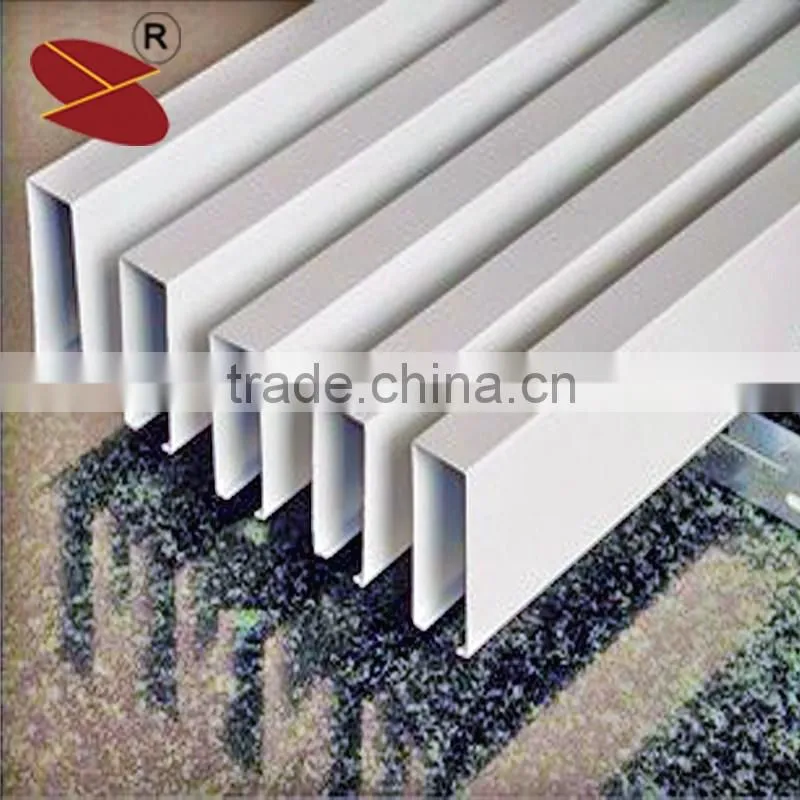 Wholesale 100*100*1.0mm Powder coating White Color Aluminium Baffle Ceiling
