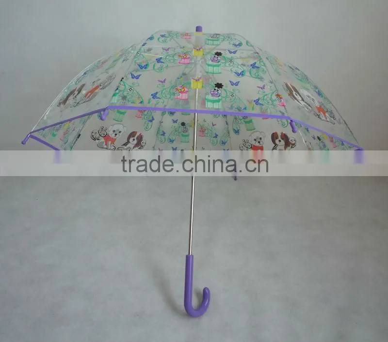 16"x8k PVC children umbrella with cartoon pictures