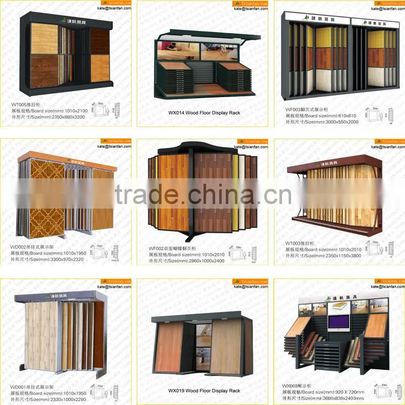 WD004---Retail hot sale wooden tile display unit
