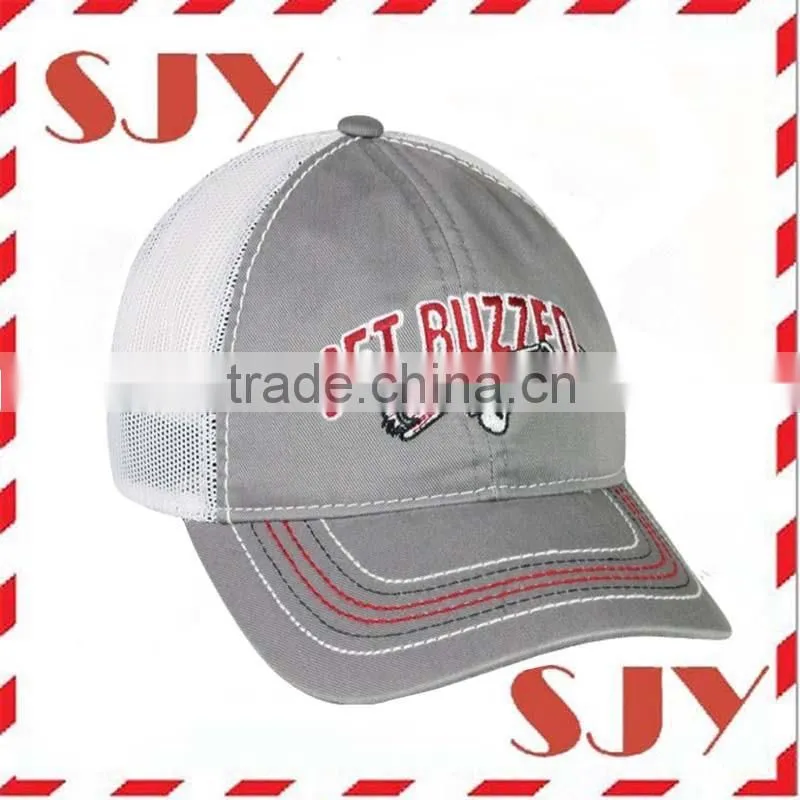Low Profile 6 Panel Custom Embroidery Fishing Mesh Hat