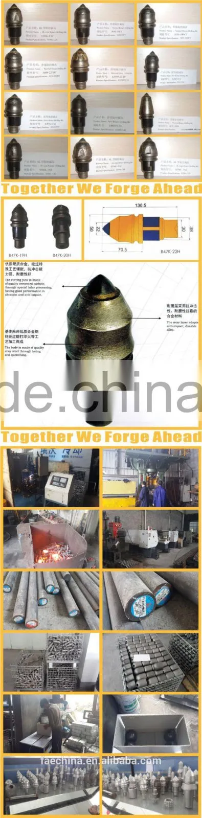 Popular construction machinery part tungsten carbide bullet teeth