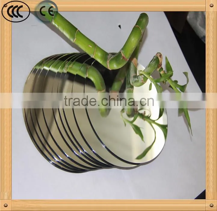 Decorative wall frameless silver mirror glass plain mirror glass