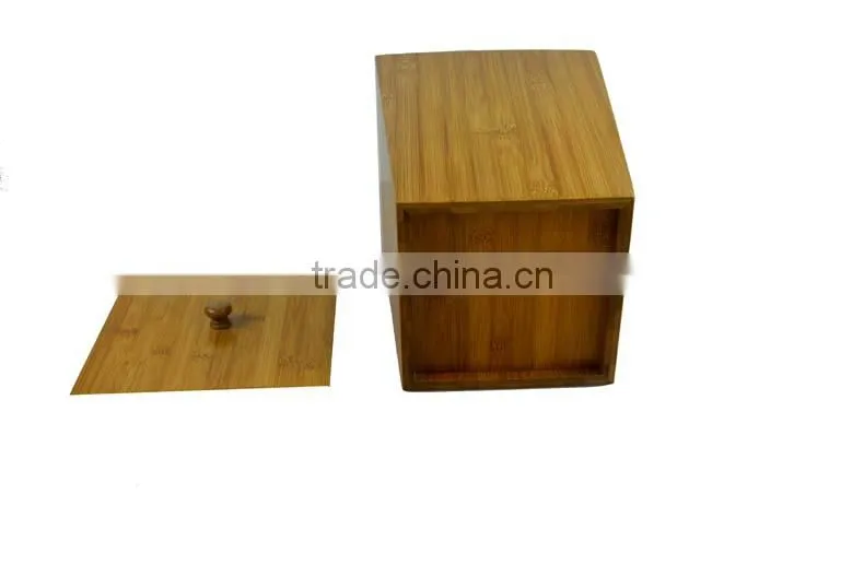 DT015/Bamboo Wooden Bath and Vanity Set Storage Box with Lids