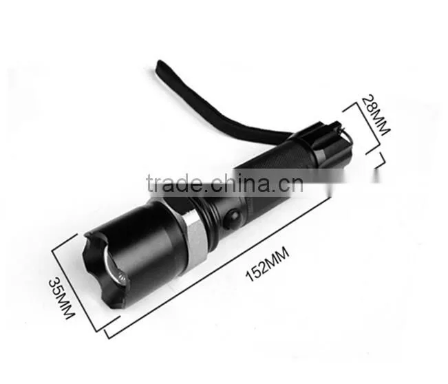 rechargeable 5 watt led flashlight xm-l t6 aluminum torch flashlight