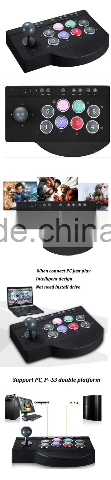 The tilt the arcade joystick USB no delay handles computer game Tekken Street Fighter The King of Fighters the rocker