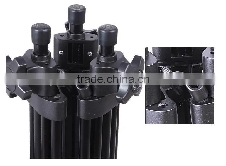 Professional video filming camcorder tripod with three dimensional damping ballhead