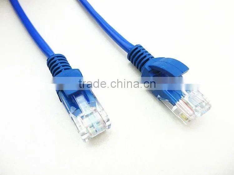 Factory sale price CAT5E Solid Bare Copper RJ45 Ethernet Patch cord pass fluke test