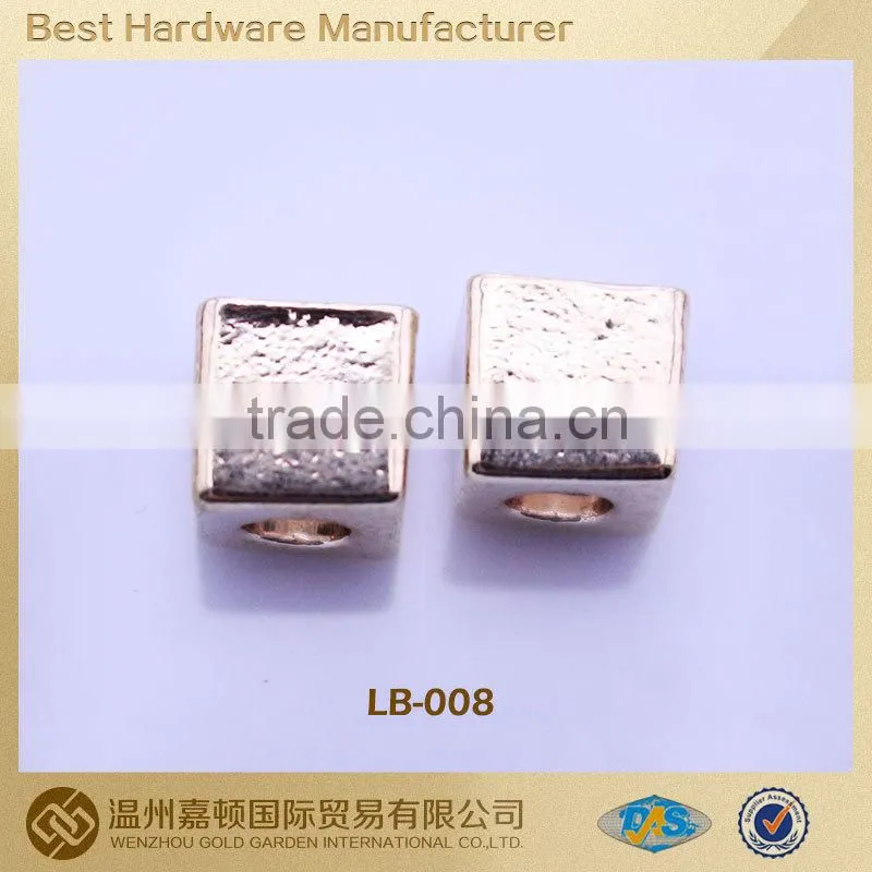 Square-shape metal Cord End fashion designs customized/ drawstring cord lock