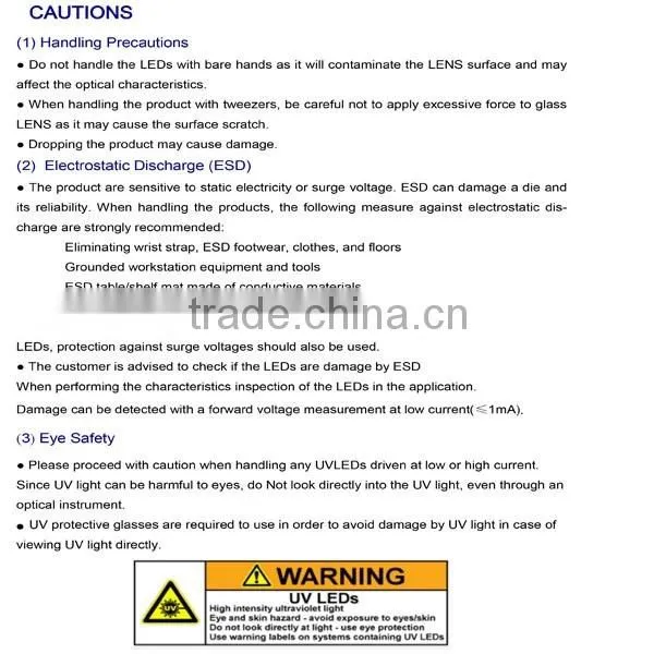 Surface Mount UV LED Low Light Decay Germicidal UVC LED 265nm