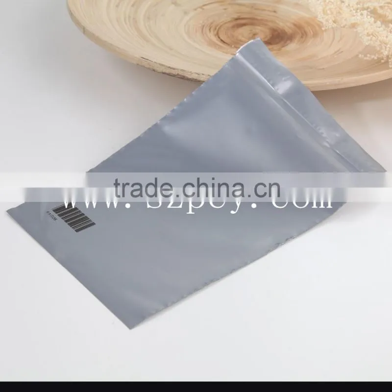 gray self-adhesive back sealed plastic pe bag
