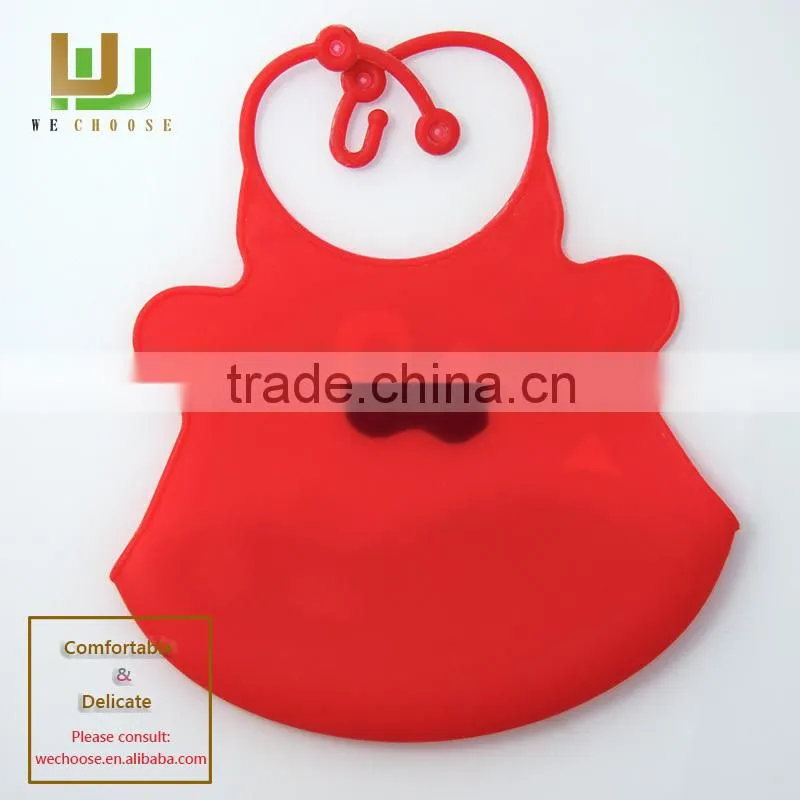 Eco-friendly and soft baby silicone training dinner bib China Baby Bib manufacturer