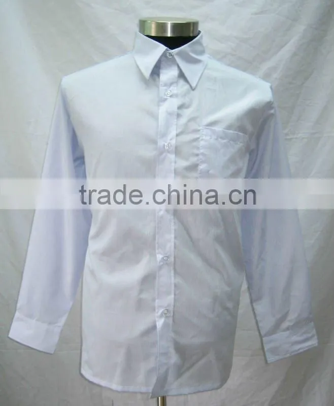 Hot selled poly and cotton tripe mens business shirt