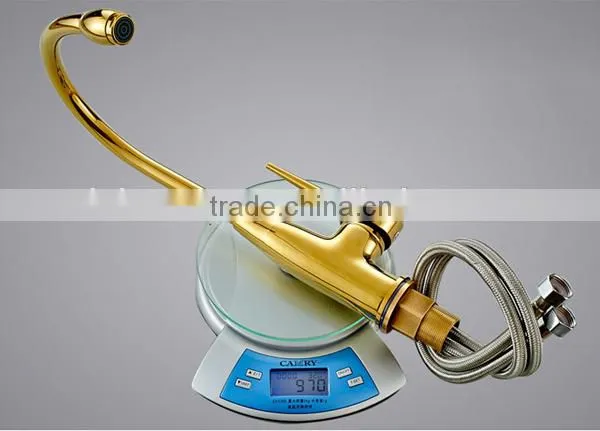 middle east market Modern golden faucet, Wall Mounted Kitchen faucet Mixer Water Tap From Kaiping Factory