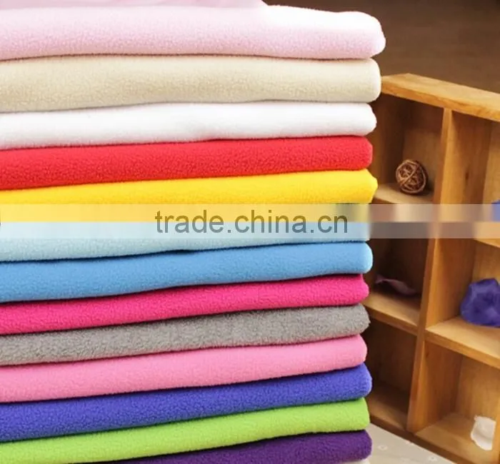 100%Polyester dyed polar fleece brushed fabric solid fabirc antipilling
