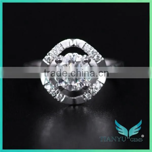 Moissanite online store platinum moissanite 2carat eternity wedding ring