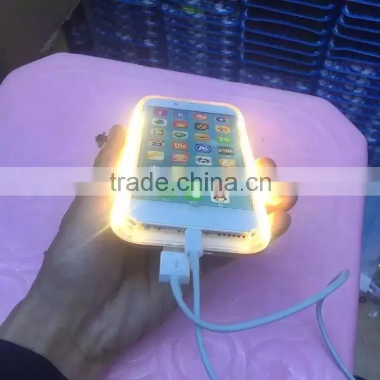 led phone case with power bank as customized personal logo for iphone 6/6s/6+/6s+