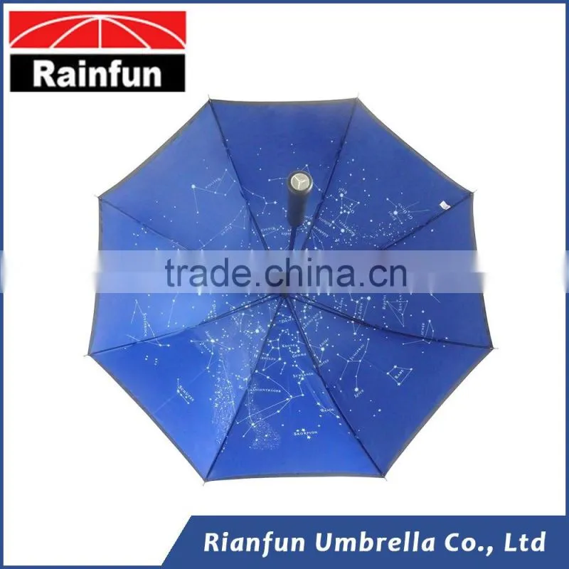 Customized design print solar double canopy umbrella