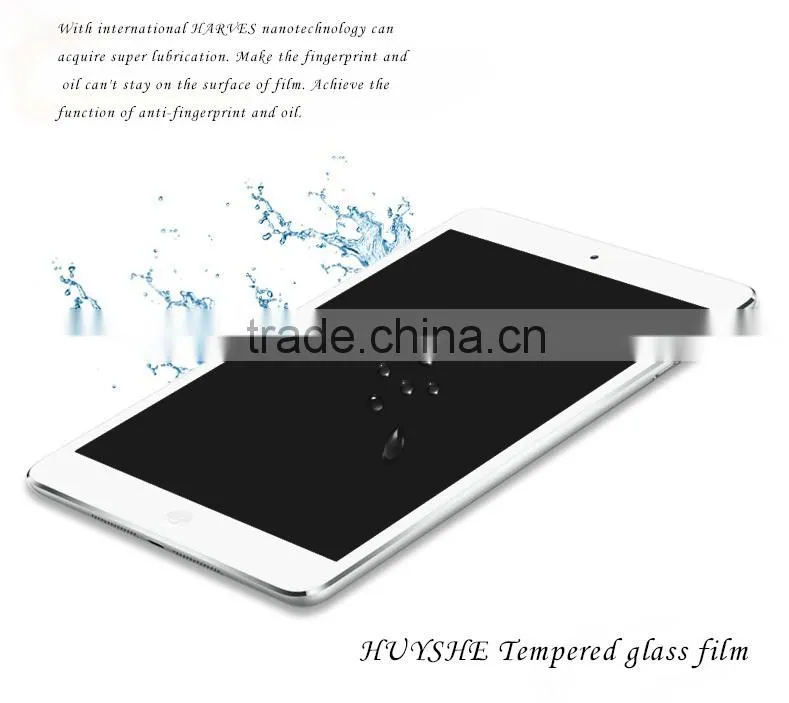 HUYSHE 0.3mm 9h hd 2.5d round edge high quality cooyee screen protector for ipad 2