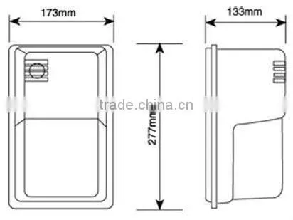 Outdoor Polycarbonate Wall Packs With Metal Hallide