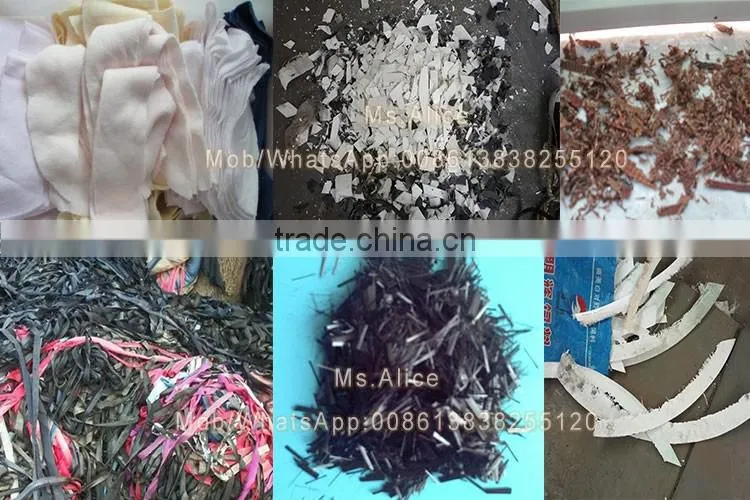automatic waste rags glass fibre polyster yarn leather cutting machine