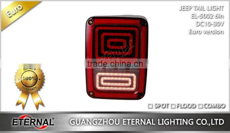 Jeep Wrangler Rubicon LED tail light run turn reverse brake light JK 07-15 LED rear lamp