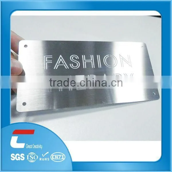 printed pin metal name tag/metal vip card