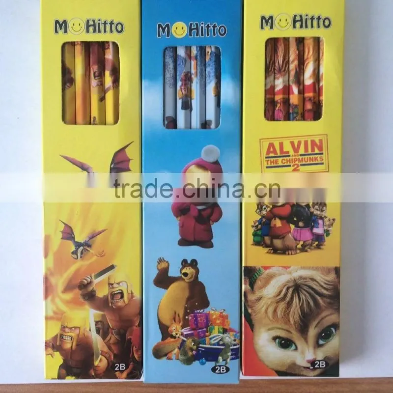Black lead HB pencils standard HB pencil from China