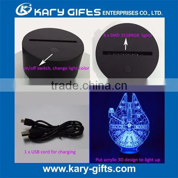 led desk lamp 3d lamp led night light