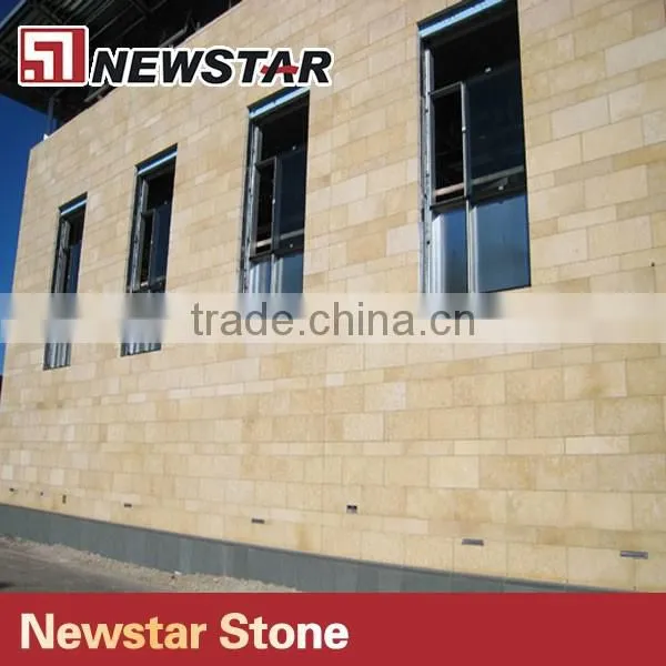 Newstar jerusalem brushed golden marble floor tumbled marble tile