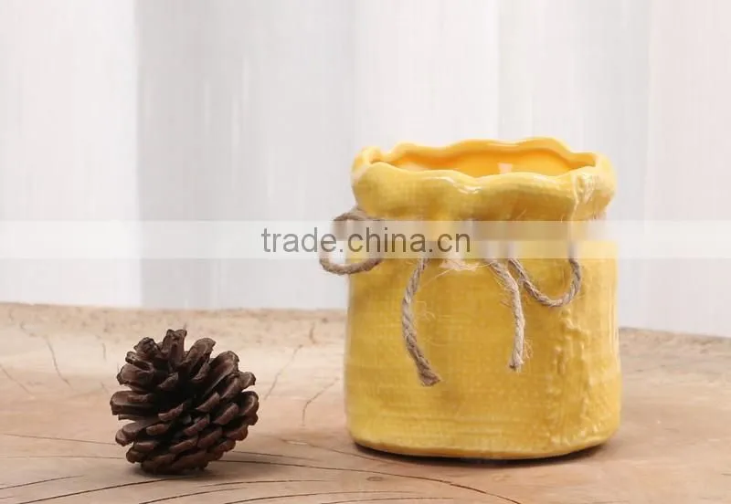 New design handmade small colorful ceramic succulent pot